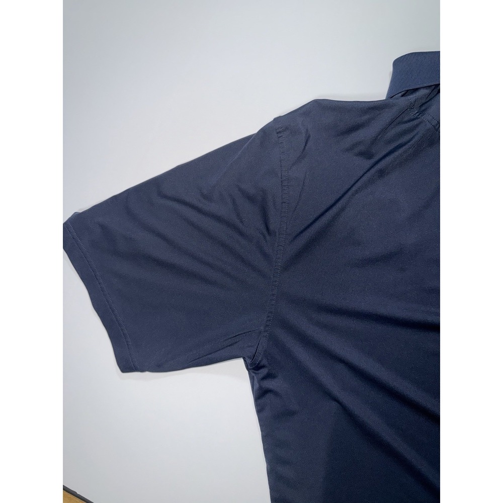 Footjoy Polo Men's M Athletic Fit FJ Golf Solid Navy Collar Drirelease - Picture 9 of 10